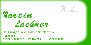 martin lackner business card
